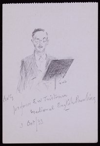 Portrét profesora EW Tristrama od Francis Wilfred Lawson