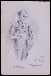 Portrét R Percy Gossop od Francis Wilfred Lawson