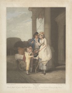 Cries of London: Round and Sound, Five Pence a Pound, Duke Cherries, vyryl Anthony Cardon (1772-1813) 1795 od Francis after Wheatley