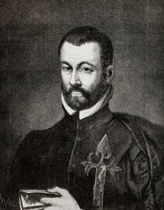 Portrét Benita ARIASE MONTANA (1527-1598), španělského humanisty a teologa, podle obrazu Francisca Pacheca od Francisco (after) Pacheco