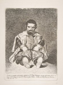 Trpaslík a trpaslík známý jako El Primo podle Diega Velázqueze, 1778. od Francisco de Goya