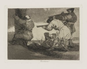 Barbaři! (Barbaři!), pl. 38 ze série The Disasters of War od Francisco de Goya