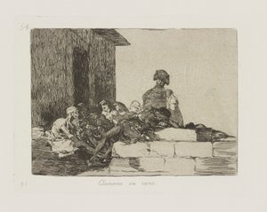 Marné volání. (Odvolání jsou marná.), pl. 54 ze série The Disasters of War od Francisco de Goya