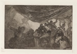 Disparate claro (Clear Folly), také známý jako Sin recomendarse a Dios ni al diablo (Aniž by se pochválil Bohu nebo ďáblu), ze série Los disparates (Los proverbios) od Francisco de Goya