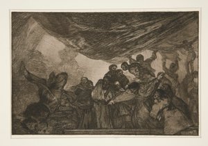 Nesourodé claro (Clear Folly), pl. 15 ze série Los proverbios od Francisco de Goya