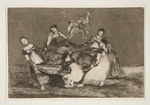 Nesourodá femenino (Feminine Folly), pl. 1 ze série Los proverbios od Francisco de Goya