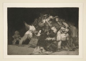 Nesourodý generál (General Folly), pl. 9 ze série Los proverbios od Francisco de Goya