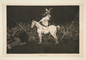 Nesourodý puntual (Punctual Folly), nečíslovaná deska ze série Los proverbios od Francisco de Goya