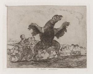 The Carnivorous Vulture, Plate 76 z The Disasters of War od Francisco de Goya