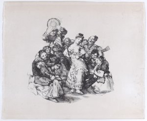 El vito Andaluský tanec, ca. 1825-1826, ca. 1825-1826. od Francisco de Goya