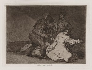 Tohle je Bad, Plate 46 z The Disasters of War od Francisco de Goya