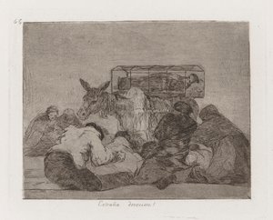 Zvláštní oddanost! (Strange Devotion!), Plate 66 z The Disasters of War od Francisco de Goya