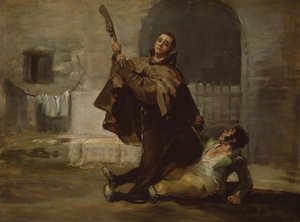 Friar Pedro Clubs El Maragato s pažbou zbraně, c. 1806. od Francisco de Goya
