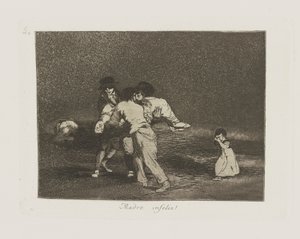 Nešťastná matka! (Nešťastná matka!), pl. 50 ze série The Disasters of War od Francisco de Goya