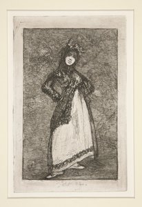 Maja [s tmavým pozadím] od Francisco de Goya
