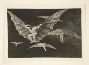 Způsob létání (A Way of Flying), pl. 13 ze série Přísloví od Francisco de Goya