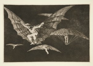 Způsob létání (A Way of Flying), pl. 13 ze série Přísloví od Francisco de Goya