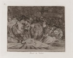 zemřel? Pravda zemřela, deska 79 z The Disasters of War od Francisco de Goya