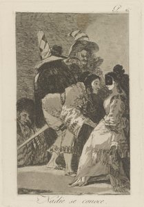 Nadie se conoce. (Nikdo se nezná.), pl. 6 ze série Los caprichos od Francisco de Goya
