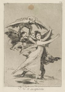 No te escapr?s. (Neunikneš.), pl. 72 ze série Los caprichos od Francisco de Goya