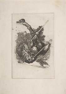 Stařenka na houpačce Vieja columpiandose.n.d. od Francisco de Goya