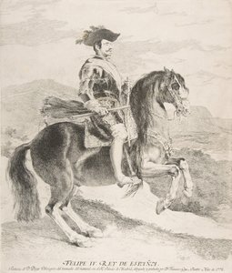 Filip IV na koni, po Velázquez, 1778. od Francisco de Goya