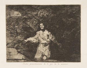 Plate1 z The Disasters of War The Disasters of War: Sad..., ca. 1815 publikováno 1863. od Francisco de Goya