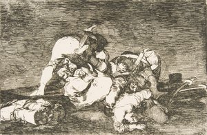 Deska 10 z The Disasters of War The Disasters of War: Ani tyto. Ani..., 1810. od Francisco de Goya
