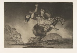 Talíř 10 od Nesourodých: Únosce koní, ca. 1816-23 publikováno 1864. od Francisco de Goya