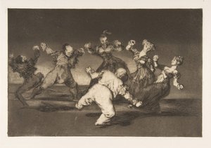 Talíř 12 od Nesourodých: Pokud bude Marion tančit, pak má..., ca. 1816-23 publikováno 1864. od Francisco de Goya