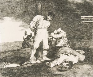 Deska 15 z The Disasters of War Los Desastres de la Guerra: A není pomoci...., 1810. od Francisco de Goya