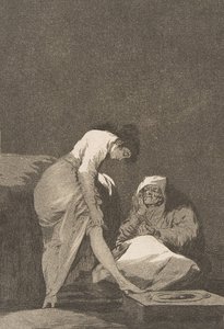 Talíř 17 z Los Caprichos: Je pěkně natažený od Francisco de Goya