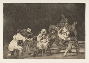 Talíř 17 od Disparates: Loyalty, ca. 1816-23 publikováno 1864. od Francisco de Goya