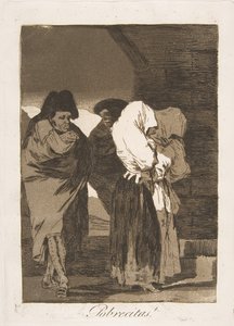 Talíř 22 z Los Caprichos: Chudinky holčičky! Pobrecitas!, 1799. od Francisco de Goya