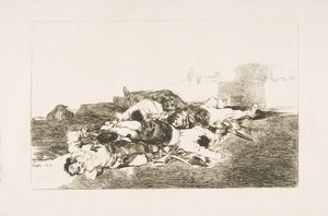 Deska 22 z The Disasters of War Los Desastres de la Guerra: Ještě horší. Oba a..., 1810. od Francisco de Goya