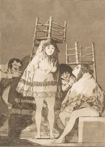 Talíř 26 z Los Caprichos: Už mají místo Ya tienen asiento., 1799. od Francisco de Goya