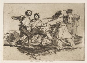 Deska 2 z The Disasters of War Los Desastres de la Guerra: Rightl..., 1810 publikovaná v roce 1863. od Francisco de Goya
