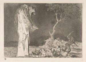 Deska 2 od Disparates: Folly of Fear, ca. 1816-23 publikováno ca. 1848. od Francisco de Goya