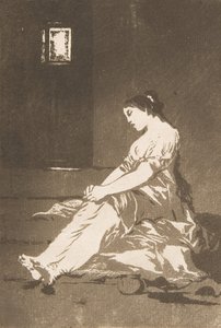 Deska 32 z Los Caprichos: Protože byla citlivá., 1799. od Francisco de Goya
