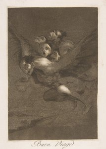 Deska 64 z Los Caprichos: Bon voyage Bon Voyage., 1799. od Francisco de Goya