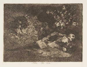 Deska 69 z The Disasters of War Los Desastres de la Guerra: Not..., 1810-20, vydáno 1863. od Francisco de Goya