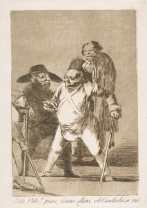 Talíř 76 z Los Caprichos: Chápete... no, jak říkám... eh! Pozor! jinak..., 1799. od Francisco de Goya