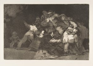 Deska 9 od Nesourodých: Obecná pošetilost, ca. 1816-23 publikováno 1864. od Francisco de Goya