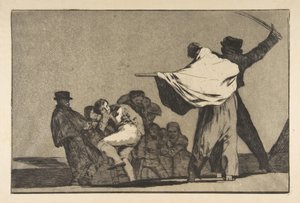 Deska A od Nesourodých: Dobře známá pošetilost, ca. 1816-23 publikované před rokem 1877. od Francisco de Goya
