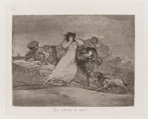 Co? je to vzpoura? (What Is This Hubbub?), Deska 65 z The Disasters of War od Francisco de Goya