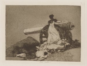 Jakou hodnotu! (Jaká odvaha!), pl. 7 ze série The Disasters of War od Francisco de Goya