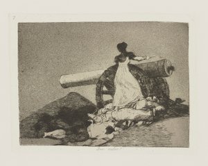 Jakou hodnotu! (Jaká odvaha!), pl. 7 ze série The Disasters of War od Francisco de Goya