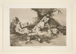 Oni využívají (They Make Use of The), pl. 16 z The Disasters of War od Francisco de Goya