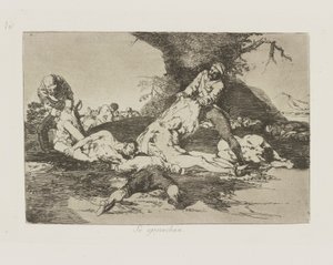 Se aprovechan. (They Make Use of them.), pl. 16 ze série Los desastres de la guerra (The Disasters of War) od Francisco de Goya