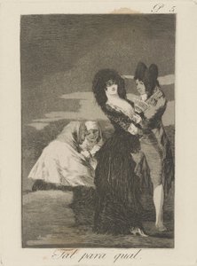 Tal para qual. (Dva druhu.), pl. 5 ze série Los caprichos od Francisco de Goya